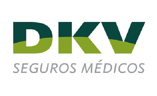 El logo en formato PNG de DKV Seguros Médicos.
